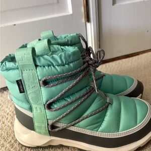 The North Face Teal and Gray Winter Boots